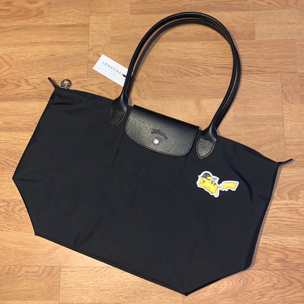 Limited Edition - Nwt Longchamp X Pokemon Le Pliage Pikachu Shoulder Tote Bag